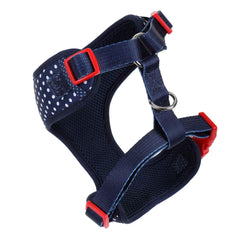 DOOG Neoflex Dog Harness Stella Large Blue/White Polka Dot