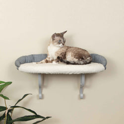 K&H Pet Products Universal Wall Mount Cat Shelf with Bolster Natural 24" x 14" x 12.5"