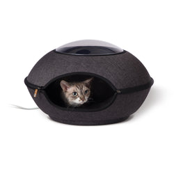 K&H Pet Products Thermo-Lookout Cat Pod Gray 21" x 21" x 7.5"