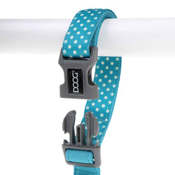 DOOG Neoprene Dog Clip It Leash Snoopy Extra Large Blue/White Polka Dot