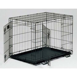 Life Stages Double Door Dog Crate Black 24″ x 18″ x 21″