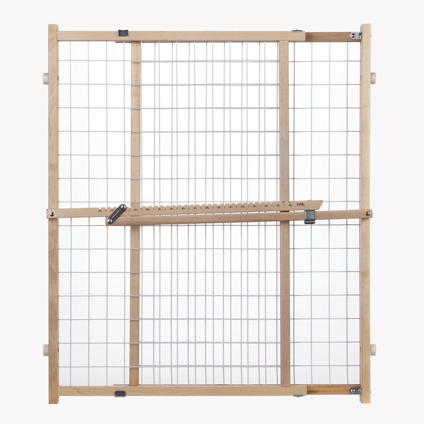 North States Wide Wire Mesh Pet Gate White, Wood 29.5" - 50" x 32"