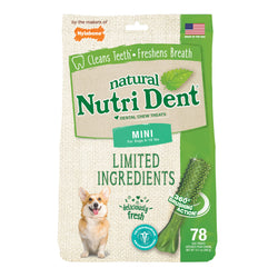 Nylabone Nutri Dent Limited Ingredient Dental Chews Fresh Breath Mini 78 count