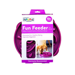 Outward Hound Fun Feeder Slo-Bowl Flower Small Purple 8" x 8" x 2"