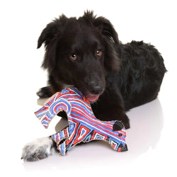 DOOG Outback Tails Desert Dog Chew Toy Junior Red/Blue/White/Black