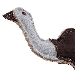 DOOG Outback Tails Ernie the Emu Felt Dog Toy Black/Grey