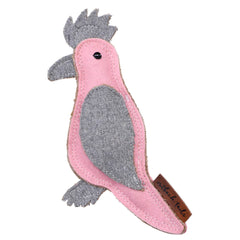 DOOG Outback Tails Gertie Galah Felt Chew Toy Pink/Grey