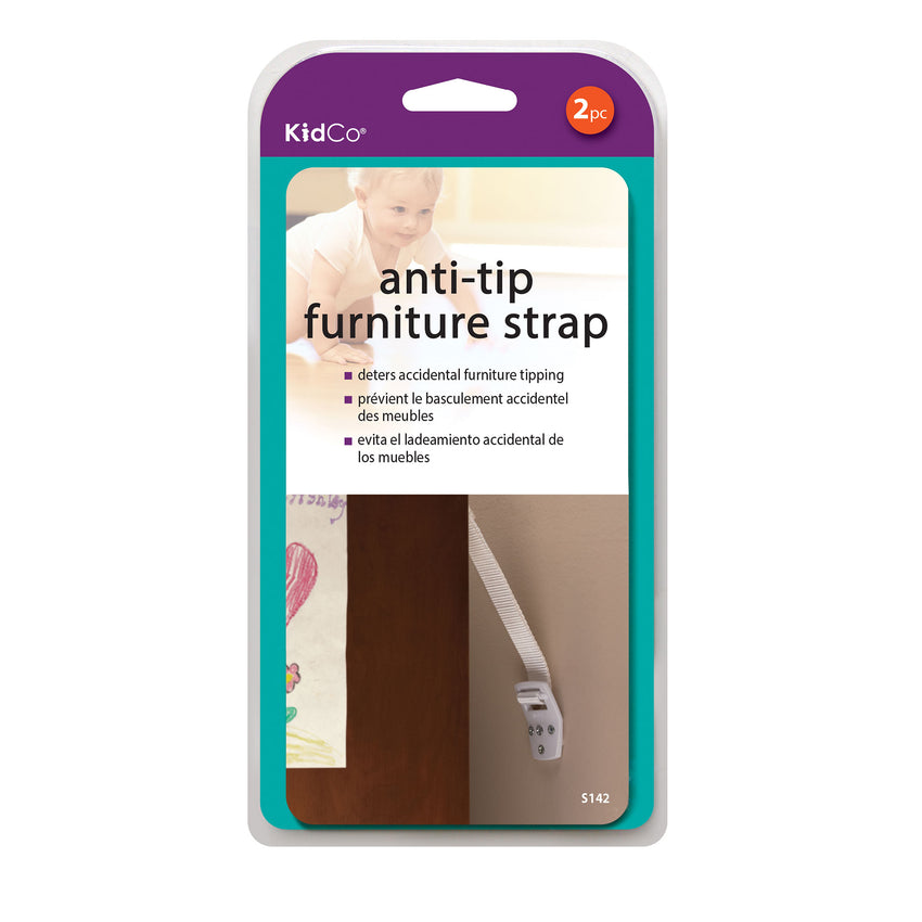 Kidco Anti-Tip Furniture Straps 2 pack White