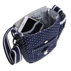 DOOG Walkie Bag Navy/White Polka Dot 3.5″ x 8″ x 10″