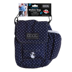 DOOG Walkie Bag Navy/White Polka Dot 3.5″ x 8″ x 10″