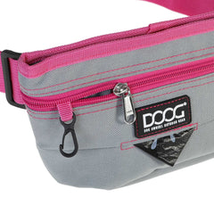 DOOG Treat and Training Pouch with Hinge Closure Large Grey/Pink 2.78" x 7.87" x 4.72"