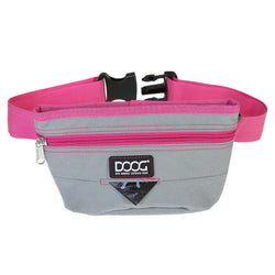 DOOG Treat and Training Pouch with Hinge Closure Large Grey/Pink 2.78" x 7.87" x 4.72"