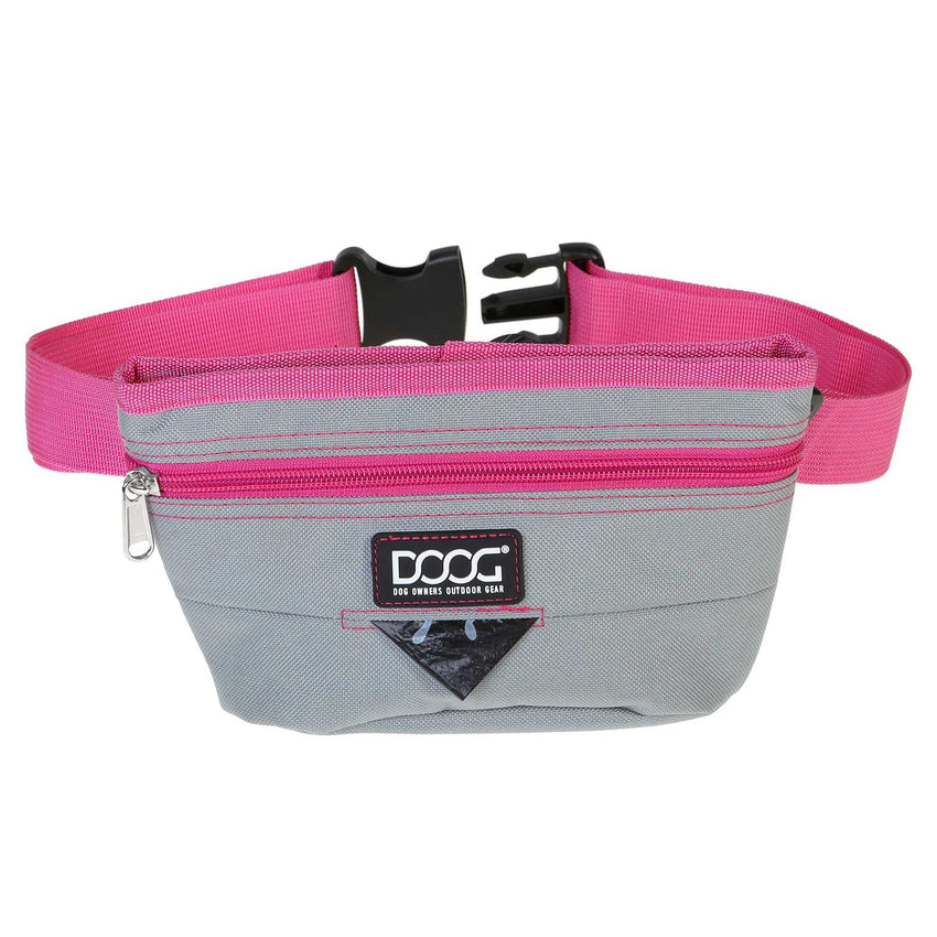 DOOG Treat and Training Pouch with Hinge Closure Large Grey/Pink 2.78″ x 7.87″ x 4.72″