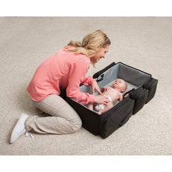Kidco DiaperPod Travel Bag with Resting Station for Baby Black 18" x 29.5" x 8.5"