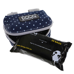 DOOG Walkie Pouch Navy/White Polka Dot 4.73" x 1.58" x 3.94"